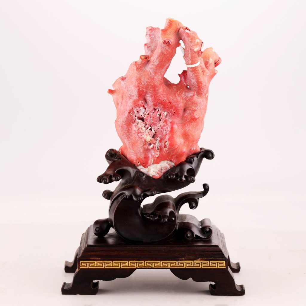 紅珊瑚枝幹標本擺件（拱形孔）