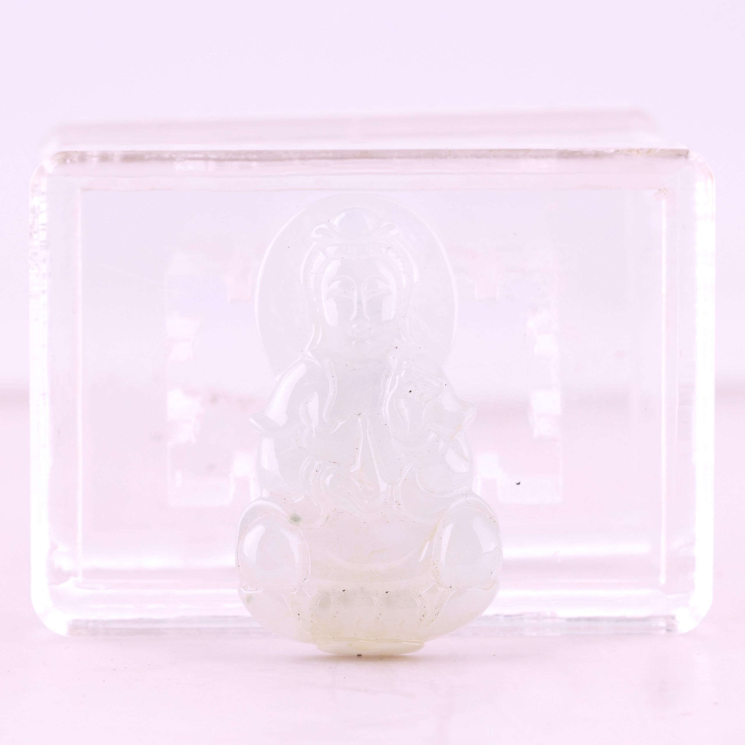 翡翠收藏 冰種翡翠觀音吊墜