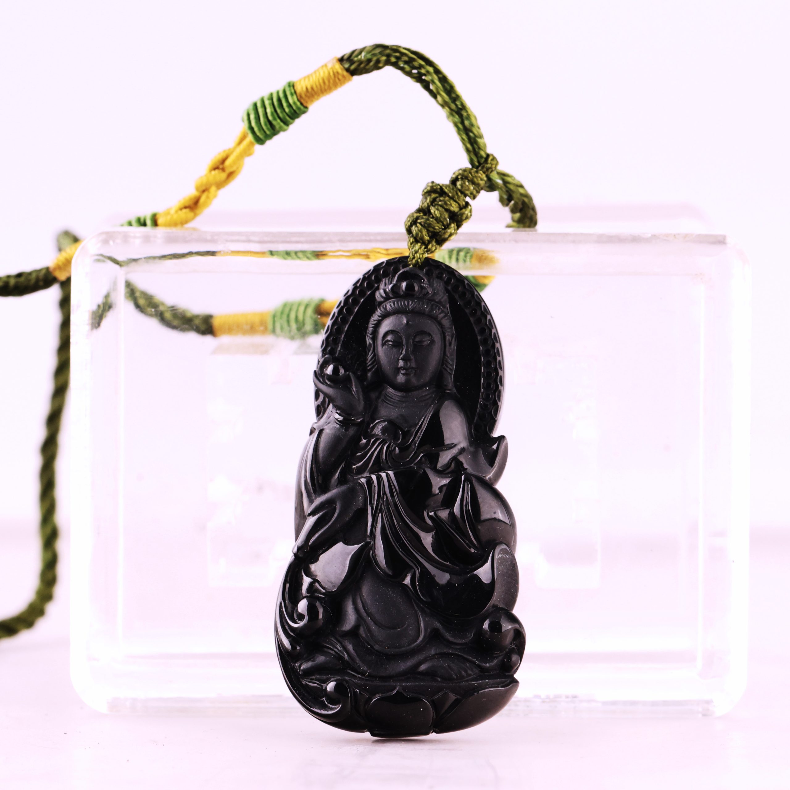 翡翠收藏 墨翠觀音吊墜